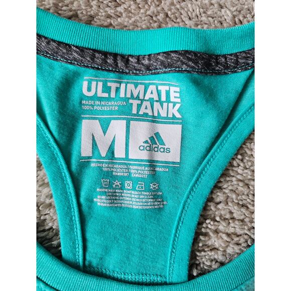 Adidas Climalite Ultimate Tank Top Sporty Racerback womens size medium green - Picture 3 of 6